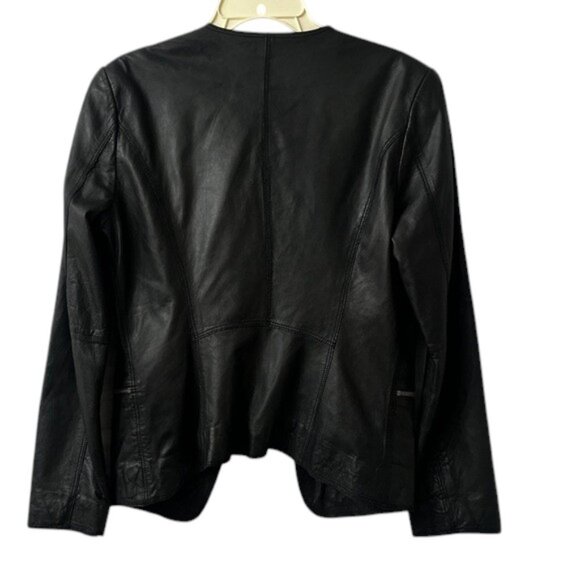 Lucky Brand Black 100% Lamb Leather Jacket NWOT - Picture 4 of 11